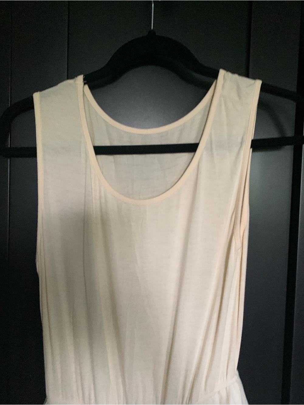 Sleeveless Ivory Tulle Midi Dress - Picture 6 of 8